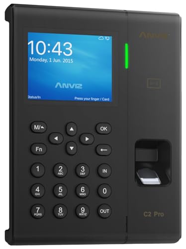 Anviz C2 Pro - Lectores de control de acceso (TFT-LCD, 8,89 cm (3.5'),...
