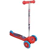 Marvel Spider-Man Patinete de Tres Ruedas, con Equilibrio, Antideslizante, Plegable, hasta 20 kg (Rojo Spider-Man)