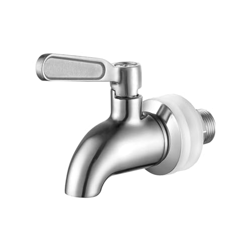 1 Grifo de Barril de Acero Inoxidable, Grifo de máquina de Bebidas, Grifo de Repuesto, dispensador de Bebidas, Adecuado para Barril de Cerveza, Barril de Vino Tinto, dispensador de Agua.