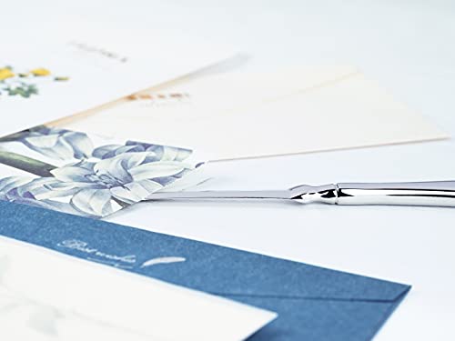 Musrod FML1-2 Silvery Letter Opener, Envelope Opener Knife Metal Letter Opening Knife thumb #3