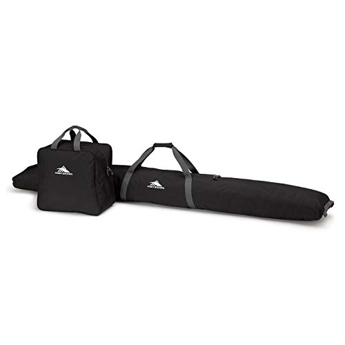 High Sierra Ski Bag & Ski Boot Bag Combo Bundle - Black /