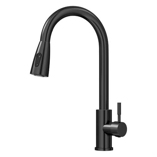 Amdoticknpf Robinet de Cuisine en Acier Inoxydable Extensible, Mitigeur Pivotant à 360°, Robinets Evier de Cuisines avec Douchette Extractible 2 Modes de...