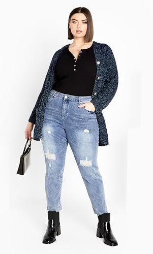 Image of Avenue Women's Plus Size Cardigan - Amber Boucle