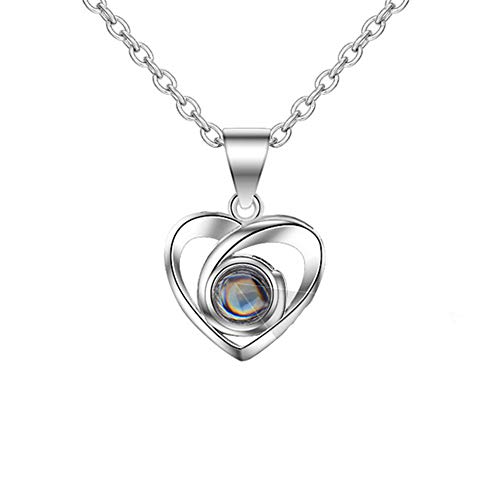 Y.verve Collar De Fotos Personalizado Personalizado Collar En Forma De Corazón Collar...
