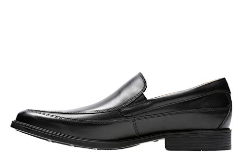 Clarks Herren Tilden Free Slipper, Schwarz Leder, 42.5 EU Weit – Ansicht 3