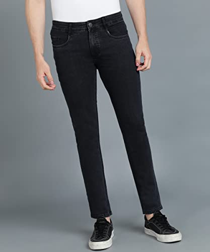 Image of Men's Grey Skinny Fit Solid Jeans Stretchable
