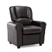 JC Home Bilbao Kids Recliner with Cup Holder and Headrest, Mocha Brown