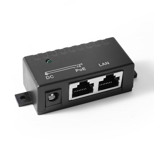 REVODATA ギガビット PoE インジェクター 10/100/1000Mbps イーサネットアダプター、IP カメラ、AP、VoIP 電話用 5V-57V パッシブ電源 - 壁掛け可能 (PSE310G)