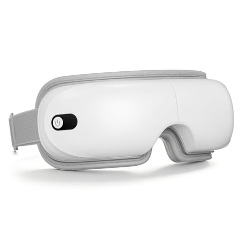 Eye Massager with Heat Compression and Music Rechargeable Heated Eye Mask Face Massager Smart Sleep Eye Mask Mothers Day Gifts for Mum Gentle Eye Warmth Device for Comfort & Restful Sleep