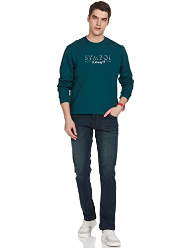 Image of Amazon Brand - Symbol Men Cotton Rich Light Weight Crew Neck Sweatshirt (Regular Fit)