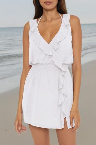 Image of BECCA Breezy Basics Cascade Ruffle Dress