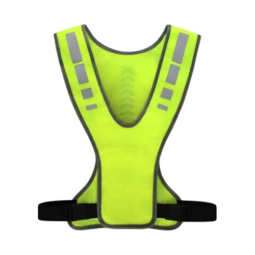 Lyivisk Reflektierende Warnweste für Fahrrad & Motorrad Erwachsene & Kinder Verstellbare Sicherheitsweste mit Tasche Atmungsaktiv für Joggen Wandern Outdoor