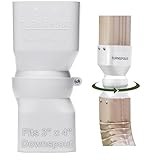 TurnSpout Directional Downspout Connector White - Fits 3”x 4” downspouts