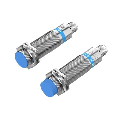 Capteur de proximité inductif M18 pour détection de position sur convoyeur industriel