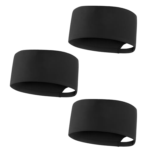 Chef Hats for Men and Women Chefs Hat with Breathable Mesh Top and Adjustable Velcro Strap for Cooking Universal Size (US Alpha One Size Large 3 Pcs - Black)