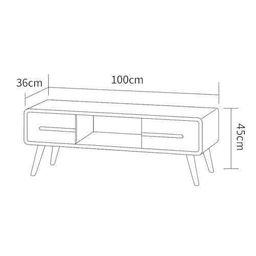 Image of Streem Solid Sheesham Wood Entertainment Floating Tv Unit for Living Room | Media Tv Cabinet | Open Shelf & 2 Door Drawer Storage (100 CM TV Unit, Floor Mount)