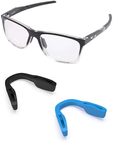 Image of 2 Pieces Replacement Nose Pads for Oakley Activate OX8173 / Activate Asian Fit OX8169F - Sky Blue + Black Euro Fit