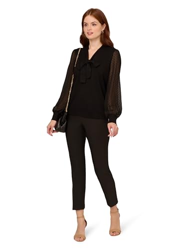 Adrianna Papell Women's Low Bow Tie Front Sweater4