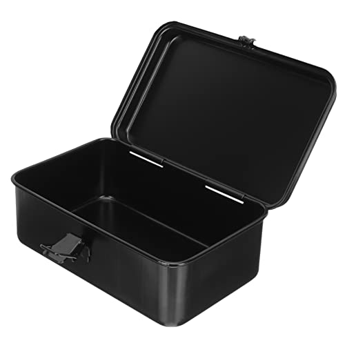 KONTONTY Kleiner Metall Werkzeugkasten Mit Verschluss Tragbarer Organizer Für Schraubendreher Und Kleinteile Werkzeugbox Für Zuhause Garage Werkstatt Und...