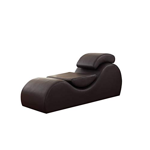 SHINE WOOD ART Leatherate Tantric Chaise Loung Chair, Yoga Chaise