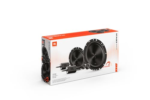 JBL Stage2 GEN2 65CF Komponenten Lautsprecher Auto 165mm (6,5 Zoll): von Harman Kardon Car HiFi mit 90W RMS und 720W Max Component Auto Boxen Set 2 Tieftöner + 2 Hochtöner