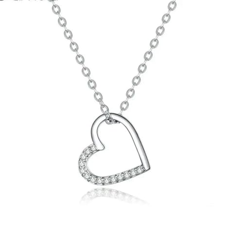 Collier chaîne d'amour argent 925 sterling véritable pour femmes bijoux fins