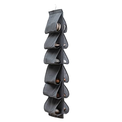 BOTRIBAS Bolsa de almacenamiento de zapatos 12 bolsillos sobre la puerta Almacenamiento de zapatos plegable para colgar armarios zapateros con gancho Cover