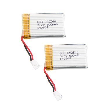YUNIQUE GREEN-CLEAN-POWER - Batterie Lipo 3.7V 600mAh Ricaricabili 2pz | Compatibili con Droni Syma...