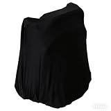 Weicher, elastischer Staubschutz für Kinderwagen, verstellbarer Kordelzug, geeignet für Outdoor-Camping, Aufbewahrung, waschbarer Stoffschutz in Schwarz (schwarz, 65 x 40 x 80 cm)