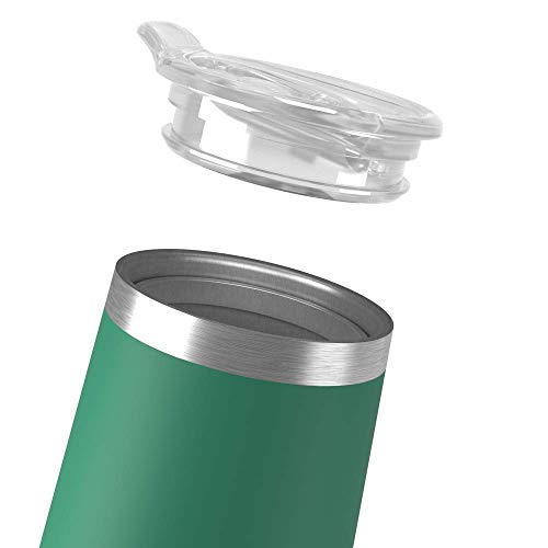 Image of VAHDAM, Caper Stainless Steel Tumbler (270ml) Dark Green | Vacuum Insulated, Double Wall, Sweat-Proof Sipper with Lid for Hot and Cold Drinks | Coffee Mug