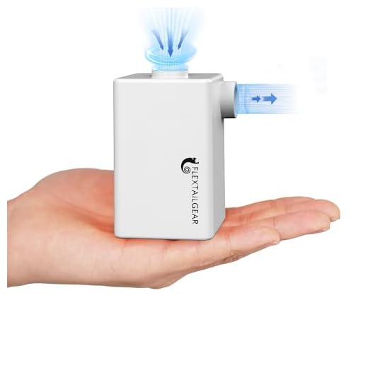 FLEXTAILGEAR - MAX Pump Plus Portable Air Pump with 3600mAh Battery USB Rechargeable Lightest Air Pump to Quick Inflate Deflate for Pool Floats Air Bed Air Mattress Swimming Ring (White)