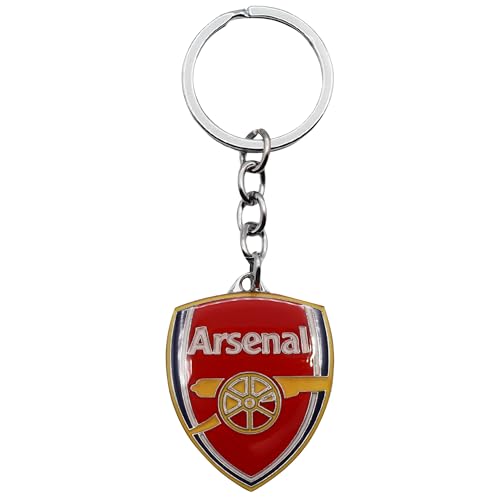 AUTOZOCO Llavero metálico Arsenal Football Club, Llavero de edición de aficionado del Arsenal, Llavero multicolor con emblema del Arsenal, Llavero de metal equipo The Gunners, Metálico, multicolor
