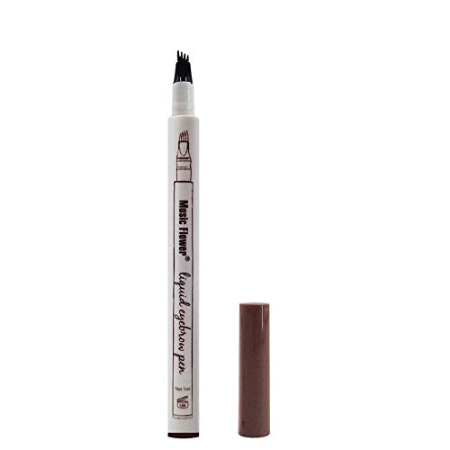 tattoo eyebrow pencil waterproof Eyes Makeup with a Micro Fork Tip Applicator Creates Natural Looking Brows Effortlessly All Day (Brown)