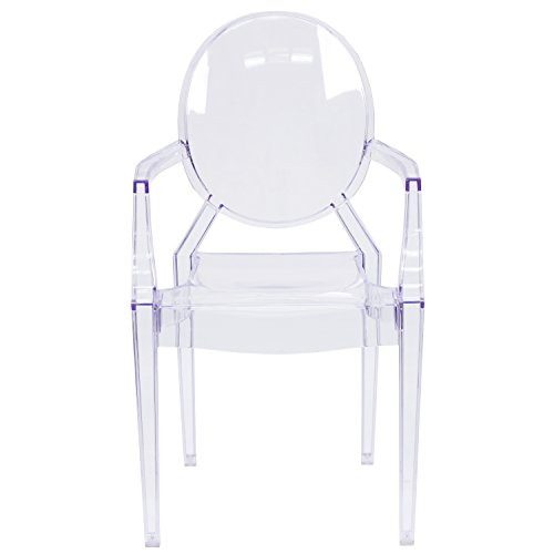 Flash Furniture Ghost Chair With Arms In Transparent Crystal #TOP7