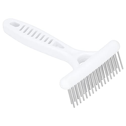 Horoper Pet Double Row Rake Dog Deshedding Brush Comb Undercoat Rake Pet Grooming Hair Removal Tool