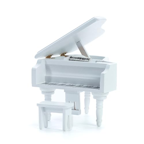 1:12 ドールハウスミニチュアピアノかわいい妖精ガーデンテラリウムスツール木製スツール楽器ドールハウスミニチュアピアノ
