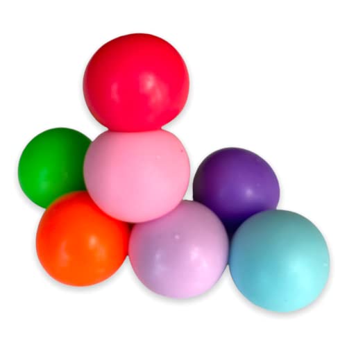 Tatoy Slimy StickOzz 4er Pack - 2 x Neon und 2 x GID Klebebälle zum Drücken, Quetschen und überall Hinwerfen, klebrige Spielbälle für Kinder, Sensory Antistress Fidget (ab 3 Jahre)