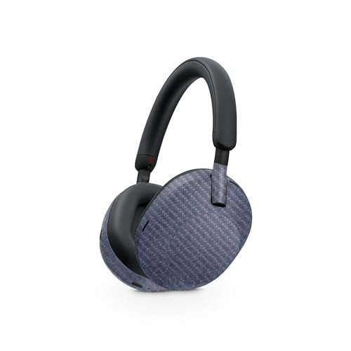 Image of MightySkins Carbon Fiber Skin Compatible with Sony WH-1000XM5 Headphones - Charcoal Lattice | Protective, Durable Textured Carbon Fiber Finish | Easy to Apply