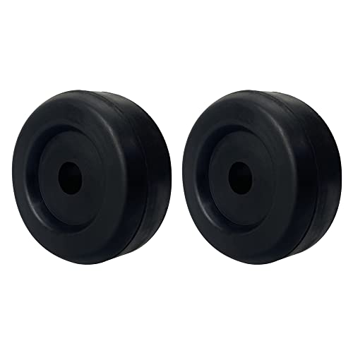COLOFULWAY 3.4 Inch Boat Trailer Black Rubber Keel Roller End Caps (Pack of 2)