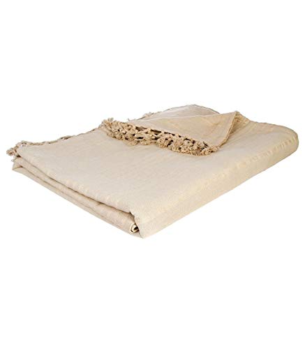 Atmosphera - Jeté de lit en Coton - Lin 230x250 cm