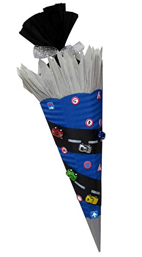 Preisvergleich Produktbild Schultüte Bastelset Autos - Zuckertüte - aus 3D Wellpappe, 68cm hoch