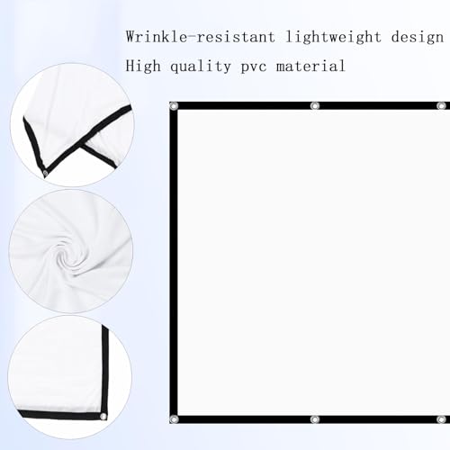 Pantalla de proyector 200 pulgadas 4:3 plegable portátil miniatura 6