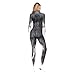 Animal Wolf Muscle Catsuit Jumpsuit with Tail,Women Men Halloween Fullbody Big Bad Wolf Cosplay Costume (Female,3X-Large)