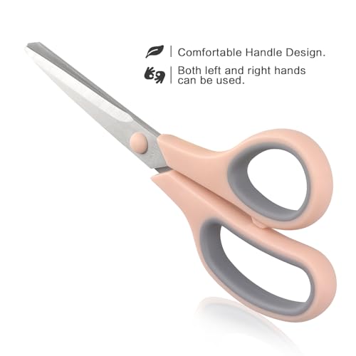 image for LONGKEY Scissors 8.5 Inch scissors all purpose Bulk Set of 3, Scissors