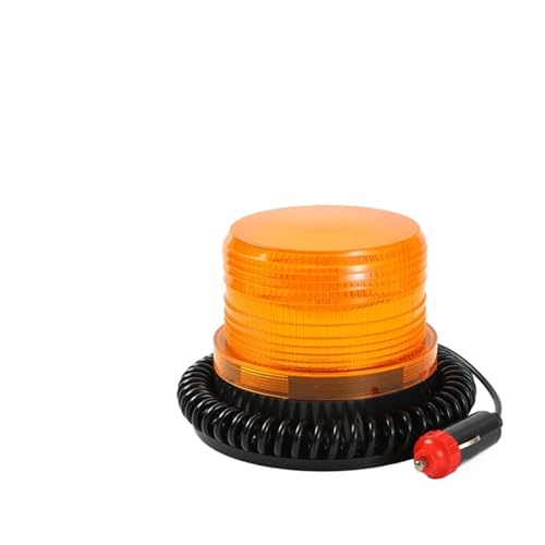 Luz intermitente redonda LED con destello amarillo giratorio y voltaje amplio DC12V/60V