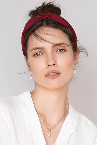 Wovowovo 3 Packs Twisted Headbands For Women Non Slip Pleated Head Bands Wide Fashion Hairbands Black Red Green Headband Hair Hoops Accessories thumb #5