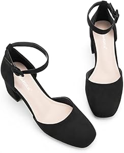 Bruine Pumps met gesp en hoge hakken