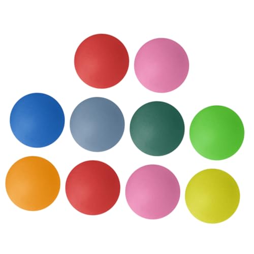 Totority 10pcs Colorful Table Tennis Balls for Raffle Party Props Plastic Balls Random Color