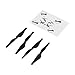plplaaoo 4-teilige Propeller für DJI Tello, geräuscharm, Ersatzblätter, Quadcopter-Zubehör, Ersatz-Schnellspanner für DJI Tello, Mini-Drohne mit Vier Achsen Exklusive Schrauben(Schwarz)