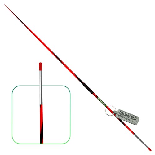 4THROWS 600g Aluminum Competition Javelin for Athletes, Girls & Women — Durable 50m High-Performance Throwing Javelin for Track & Field, Rubber Tip, Racing Red